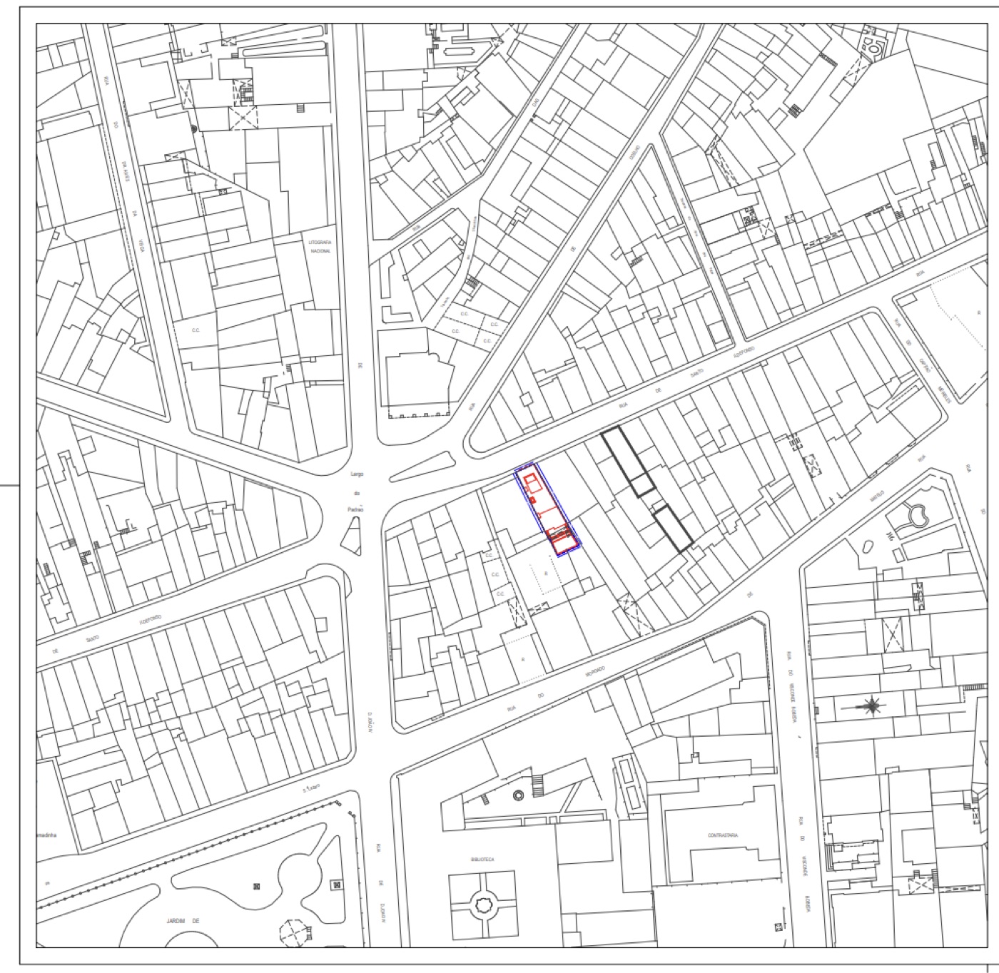 Site plan showing the plot in Bonfim