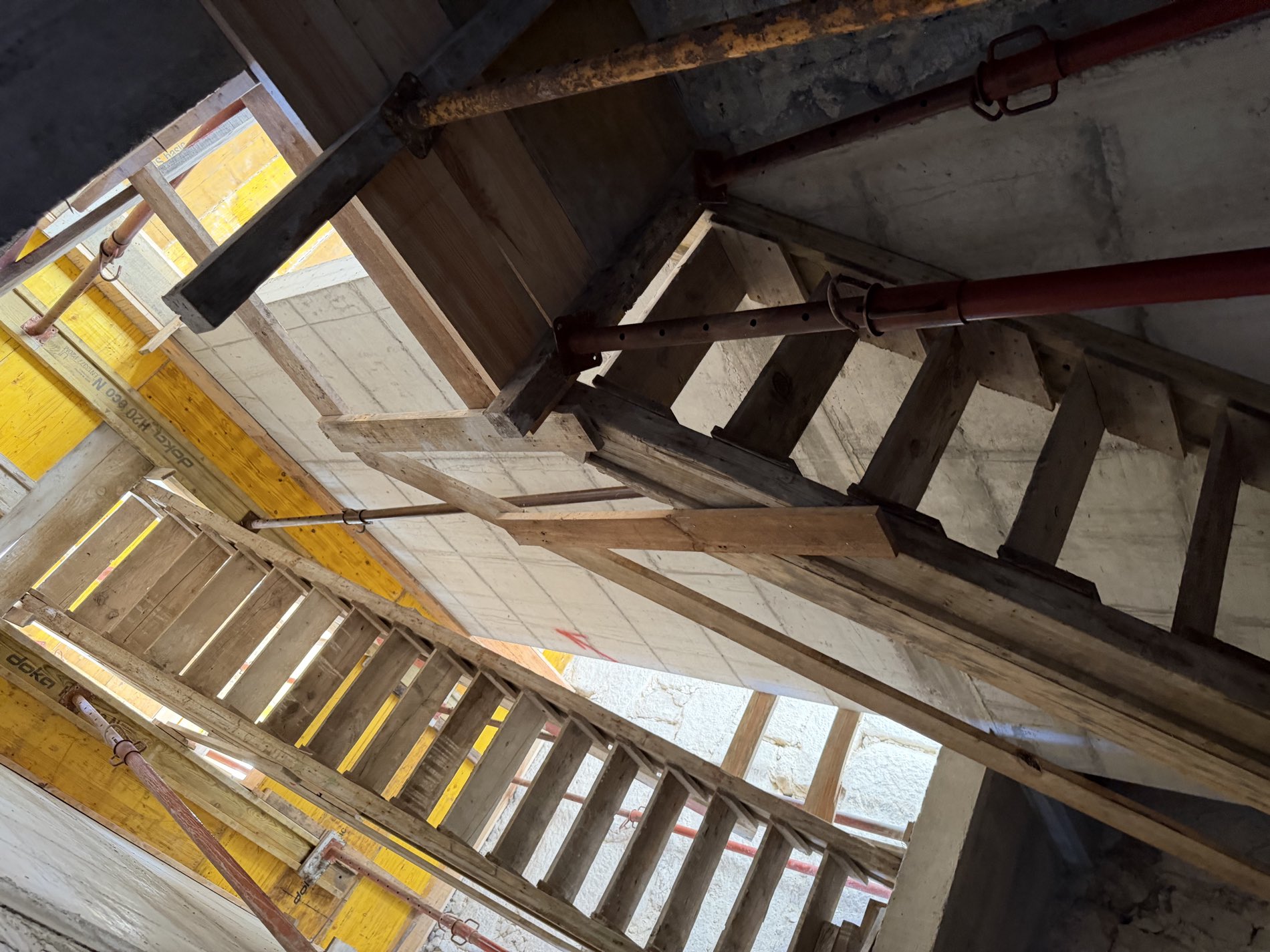 Interior structural works at the Poço das Patas rehabilitation